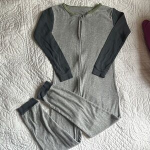 Gray and Green Kids Pajamas one piece size 5T